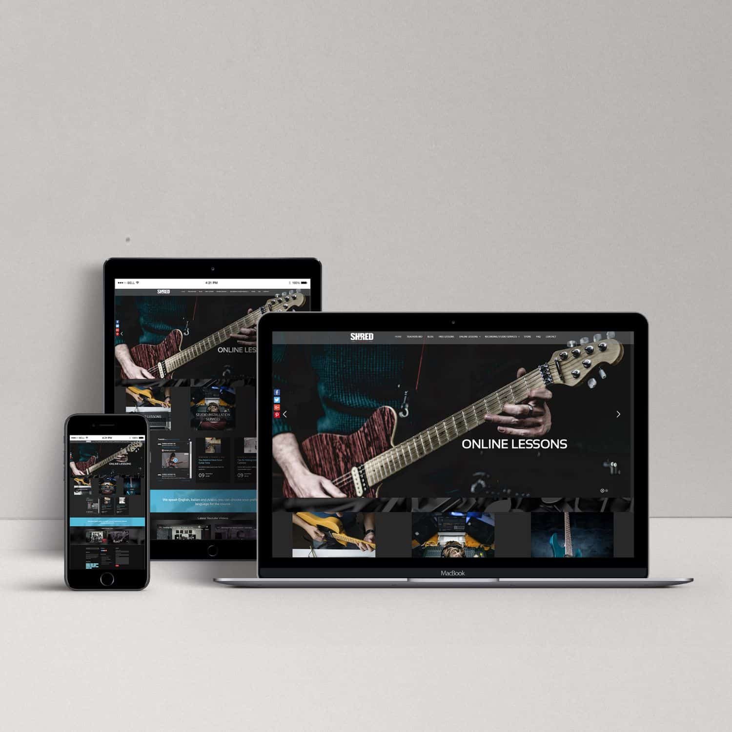  Web  Design  and Development Shredguitar 101  Horizon Plus